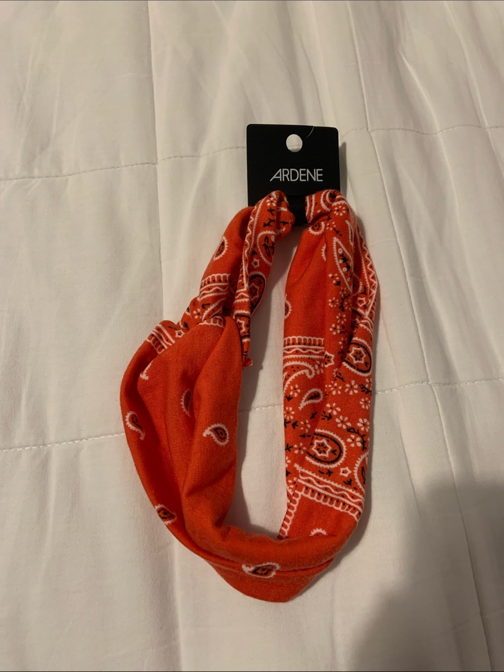 Ardene Reddish-Orange Bandana Twist Headband